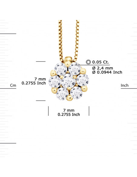 Prestige Necklace Jewelry Diamonds 0.350 Carats - Gold 375 - Lausanne