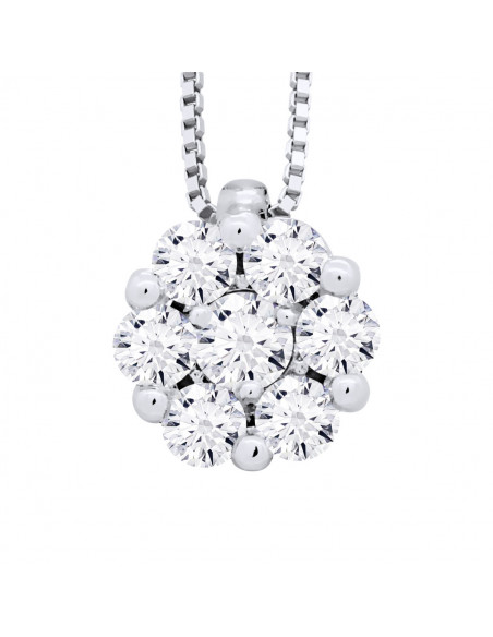 Prestige Necklace Jewelry Diamonds 0.350 Carats - Gold 750 - Geneva