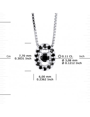 Prestige Necklace Jewelry Black Diamonds 0.110...