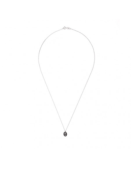 Prestige Necklace Jewelry Black Diamonds 0.110 Carats - Gold 375 - Oslo