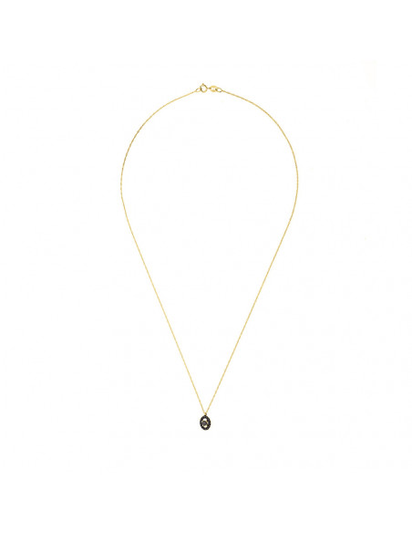 Prestige Necklace Jewelry Black Diamonds 0.110 Carats - Gold 750 - Copenhagen