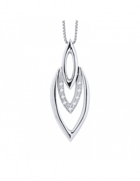 Prestige Necklace Jewelry Diamonds 0.050 Carats - Gold 750 - Bern