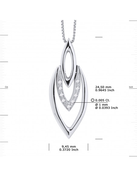 Prestige Necklace Jewelry Diamonds 0.050 Carats - Gold 750 - Bern