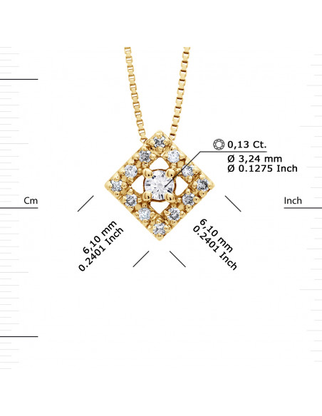 Prestige Necklace Jewelry Diamonds 0.150 Carats - Gold 375 - Glasgow