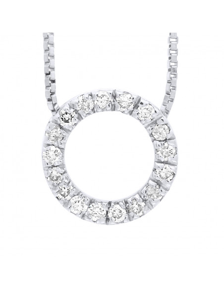 Prestige Necklace Jewelry Diamonds 0.080 Carats - Gold 750 - Florence