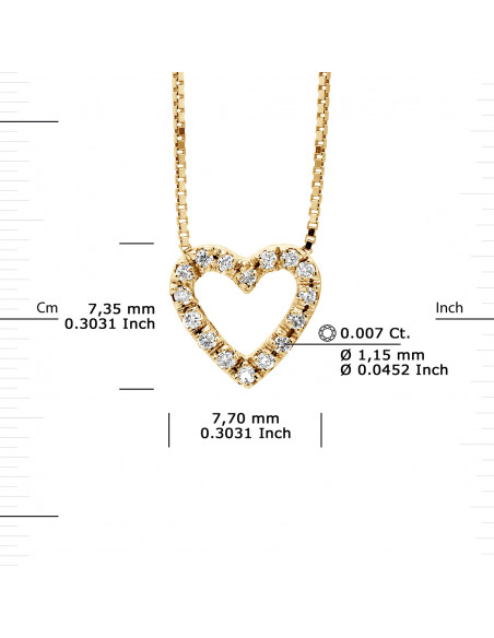 Prestige Necklace Jewelry Diamonds 0.070 Carats - Gold 375 - Budapest