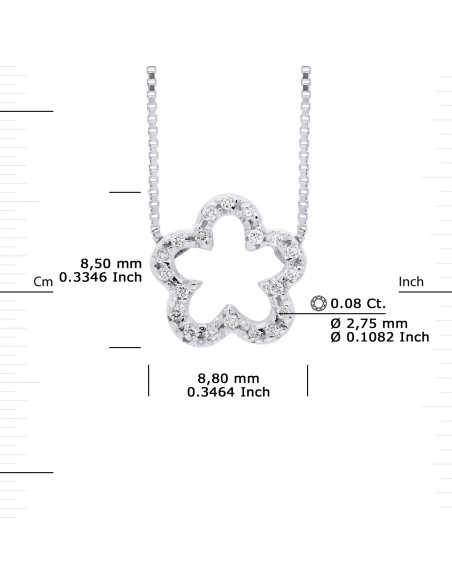Prestige Necklace Jewelry Diamonds 0.080 Carats - Gold 375 - Bruges