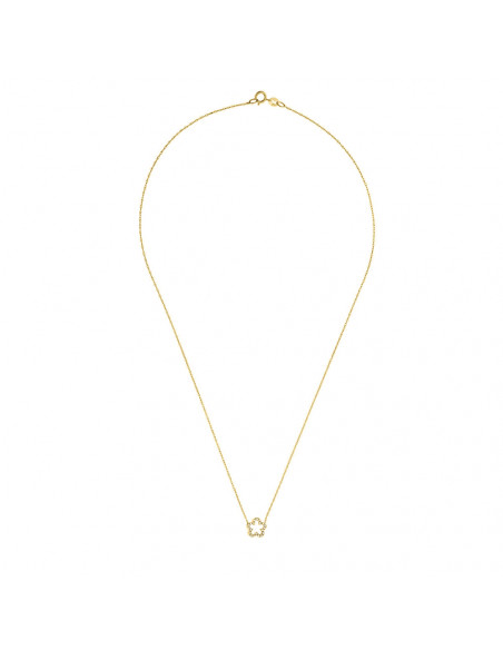 Prestige Necklace Jewelry Diamonds 0.080 Carats - Gold 375 - Bruges