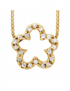Prestige Necklace Jewelry Diamonds 0.080 Carats - Gold...