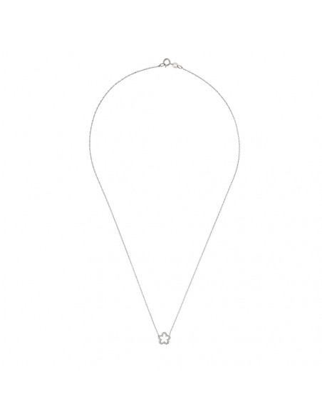 Prestige Necklace Jewelry Diamonds 0.080 Carats - Gold 750 - Brussels