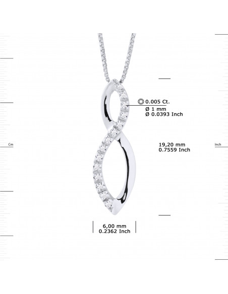 Prestige Necklace Jewelry Diamonds 0.080 Carats - Gold 375 - Bucharest