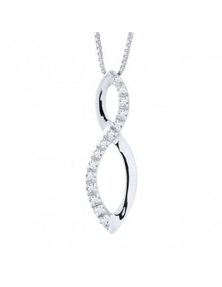 Prestige Necklace Jewelry Diamonds 0.080 Carats - Gold 750 - Warsaw