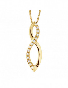 Prestige Necklace Jewelry Diamonds 0.080 Carats - Gold...