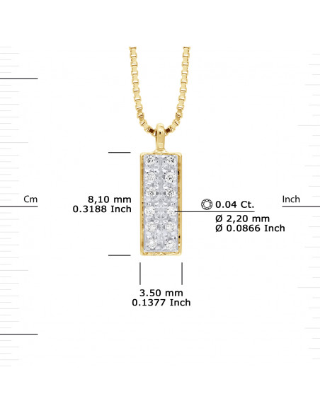 Prestige Necklace Jewelry Diamonds 0.040 carats - Gold 750 - Dublin