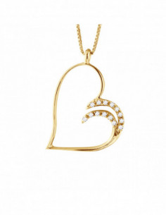 Prestige Heart Necklace Jewelry Diamonds 0.150 Carats -...