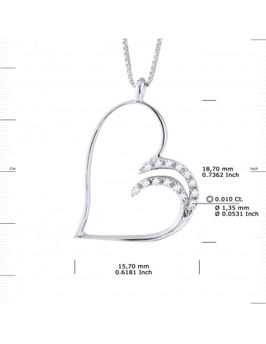 Prestige Heart Necklace Jewelry Diamonds 0.150...