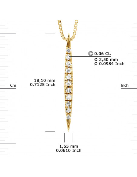 Collier Prestige Joaillerie Diamants 0.060 Carats - Or 375 - AROVA