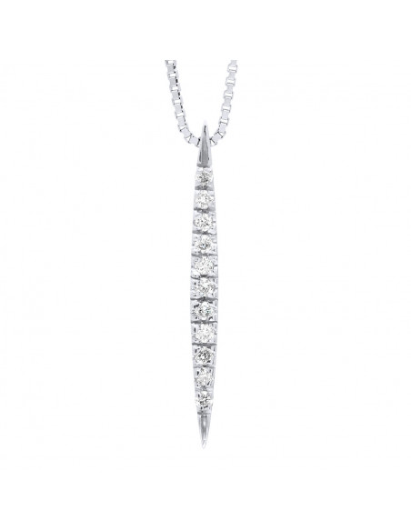 Prestige Necklace Jewelry Diamonds 0.060 Carats - Gold 750 - Delft