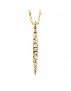 Prestige Necklace Jewelry Diamonds 0.060 Carats - Gold...