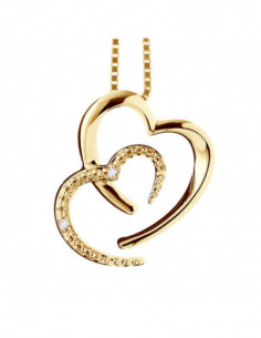 Prestige Necklace Jewelry Diamonds 0.010 carats - Gold...