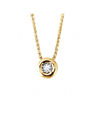Solitaire diamond necklace 0.020 carats -...