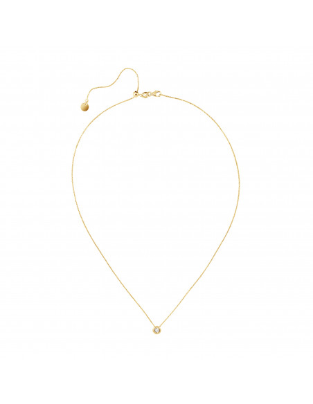 Collier Solitaire Diamants 0.020 Carats - Illusion 0.30 Carats - Or 375 - HAMBOURG