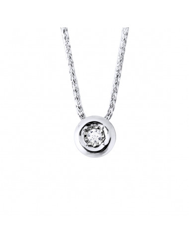 Collier Solitaire Diamants 0.020 Carats -...
