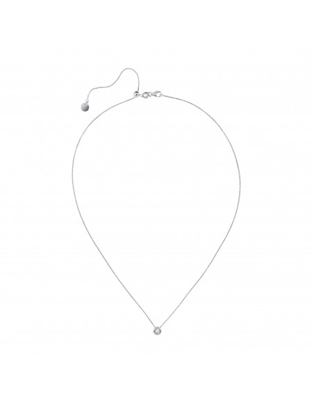 Solitaire diamond necklace 0.020 carats - Illusion 0.30 carats - Gold 375 - Hamburg