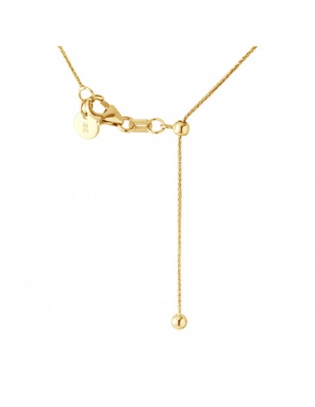 Collier Solitaire Diamants 0.020 Carats - Illusion 0.35 Carats - Or 375 - SOFIA