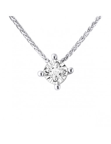 Solitaire diamond necklace 0.020 carats -...
