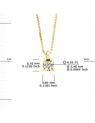 Diamond Solitary Pendants Necklaces - Sizes...