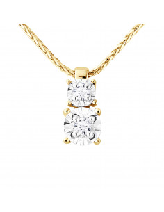Solitaire Diamond Diamond Necklace 0.050 CTS - Illusion...
