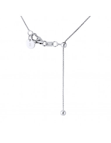 Collier Solitaire Duo Diamants 0.050 Cts -...