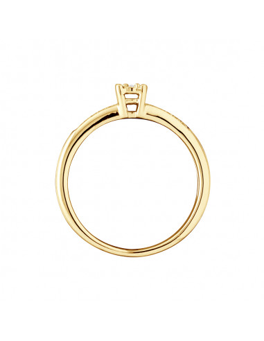 Solitaire Ring Shouldered - 0.070 Carats -...