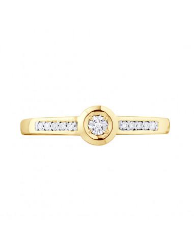 Solitaire Ring Shouldered Diamond - 0.060...