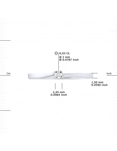 Classic Diamond Solitary Rings - Sizes from 0.030 to 0.060 Carats - Gold 375 - Paris