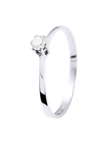 Bague Solitaire Prestige Diamant Classique - 0.010 Carats - Or 375 - MONTAIGNE