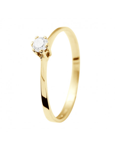 Prestige Solitaire Ring Classic Diamant - 0.010 Carats - Gold 750 - Saint Germain