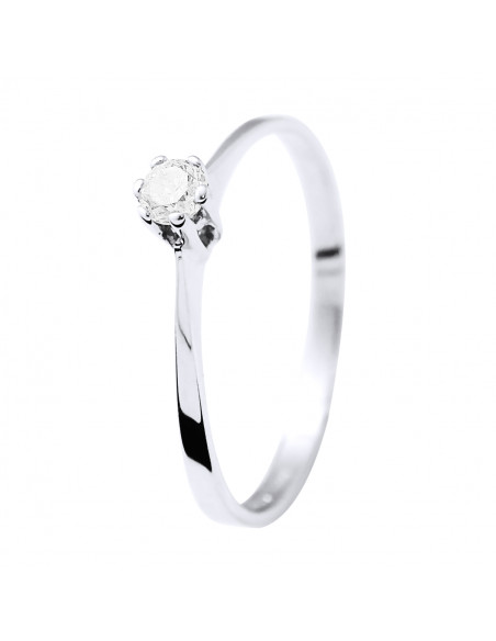 Prestige Solitaire Ring Classic Diamant - 0.010 Carats - Gold 750 - Saint Germain