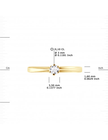 Bague Solitaire Prestige Diamant Classique -...
