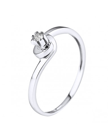 Bague Solitaire Diamant Classique - 0.040 Carats - Or 750 - PORTO