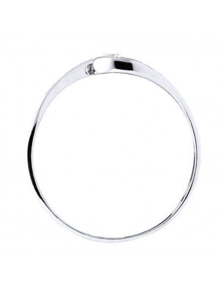 Classic Diamond Solitaire Ring - 0.080 Carats - Gold 750 - Santander