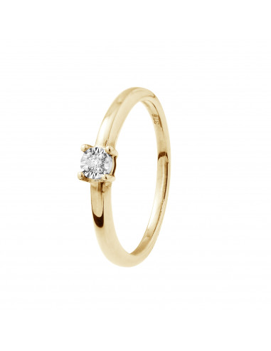 Diamond Solitaire Ring - 0.020 carats -...
