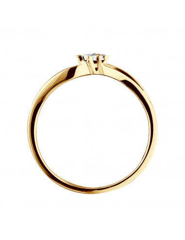 Bague Solitaire Diamant - 0.015 Carats -...