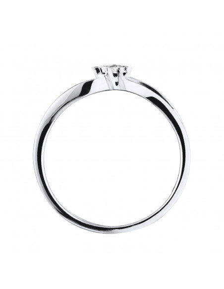 Diamond Solitaire Ring - 0.015 carats - Illusion 0.30 carats - Gold 375 - Bristol