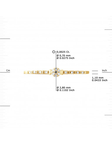 Fancy Solitaire Ring Diamonds 0.015 CTS - Gold...