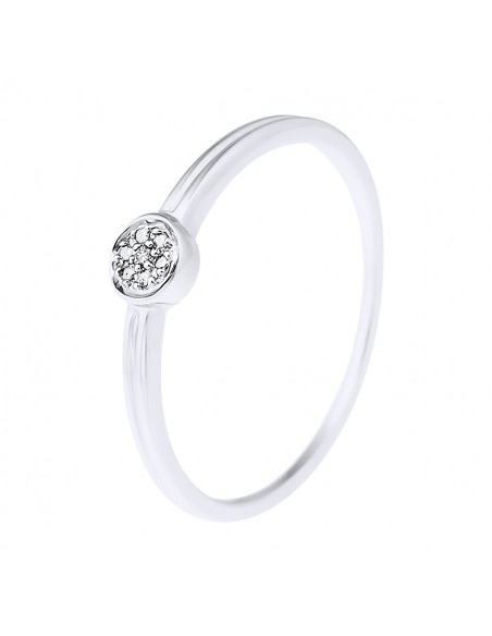 Bague Solitaire Fantaisie Diamants 0,040 Cts - Or 375 - COLMAR