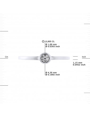 Solitary Ring Fancy Diamonds 0.040 CTS - Gold...