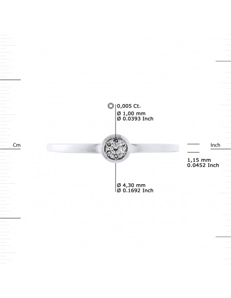 Solitary Ring Fancy Diamonds 0.040 CTS - Gold 375 - Colmar