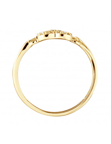 Fancy Heart Ring Diamonds 0.030 CTS - Gold 375...